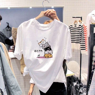 แฟชั่นเกาหลี เสื้อยืดคอกลม unisex ฟรีไซส์ S&lt;y