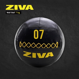 ZIVA - Wall Ball ลูกบอลออกกำลังกาย น้ำหนัก 7 kg.  สินค้านำเข้าจากต่างประเทศ  ของแท้ 100% (ฟอนต์สกรีนสีเหลือง)