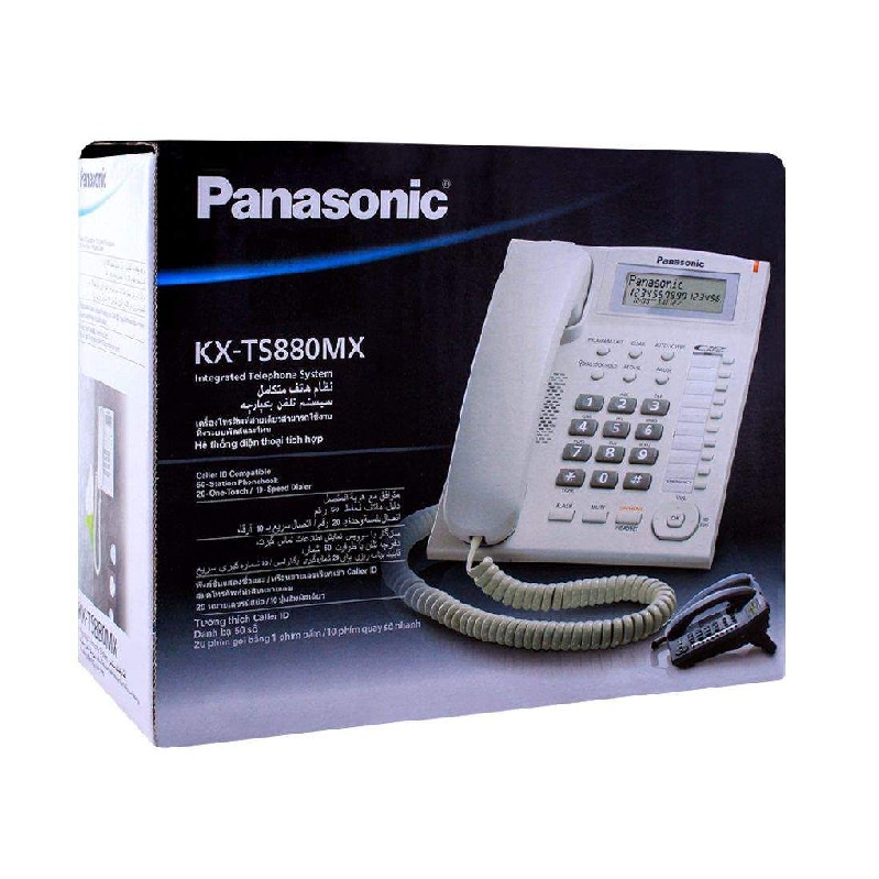 KXTS880 Panasonic KXTS880MX สีขาวดำ โทรศัพท์บ้าน TS880 โทรศัพท์ออฟฟิศ
