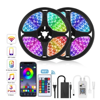 ไฟ Strip Light wifi led control  MIC Music ฟังก์ชั่นจับเวลามัลติฟังก์ชั่นพร้อมรีโมท IR 24Key สำหรับ 5050 3528 RGB RGB