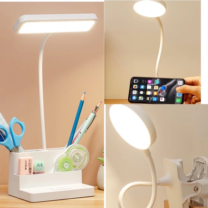 คมไฟแบบชาร์จ โคมไฟอ่านหนังสือ ไร้สาย ถนอมสายตา โคมไฟตั้งโต๊ะ LED ระบบสัมผัสหรี่ได้