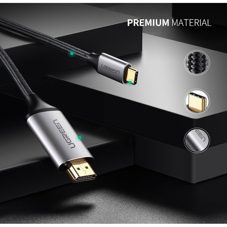 UGREEN CABLE (สายจอมอนิเตอร์) TYPE-C TO HDMI (50570)