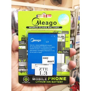 Meago battery แบตเตอรี่ Dtac ZTE L3  ความจุ 1500mAh   **ของแท้  สินค้า มอก. มีประกัน**