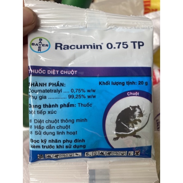 20gr Racumin 0,75 TP - ยาฆ่าหนูนําเข้าจากประเทศไทย - Bayer