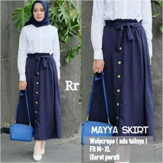 Mayya Midi กระโปรงสไตล์วินเทจ กระดุมด้านหน้า