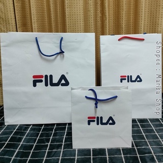 แท้ !! ถุงกระดาษ Fila / ถุงกระดาษฟิล่า / ถุงแบรนด์ / ถุงแบรนด์เนม