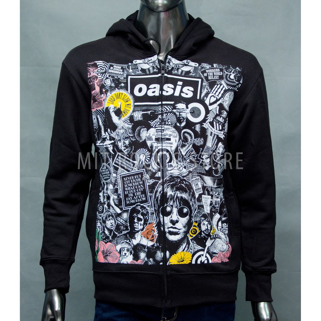Oasis Fleece Jacket - เสื้อเชิ้ตไทย - เสื้อร็อค - ไซส์ M, L