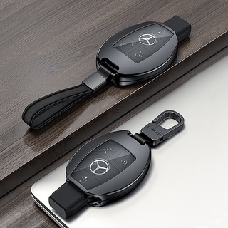 Mercedes-Benz High-grade Alloy All-inclusive Car Key Case Glc200 B200 E200l C260l C180l Gla Gle E-class C-class Car Key Case Buckle Bag