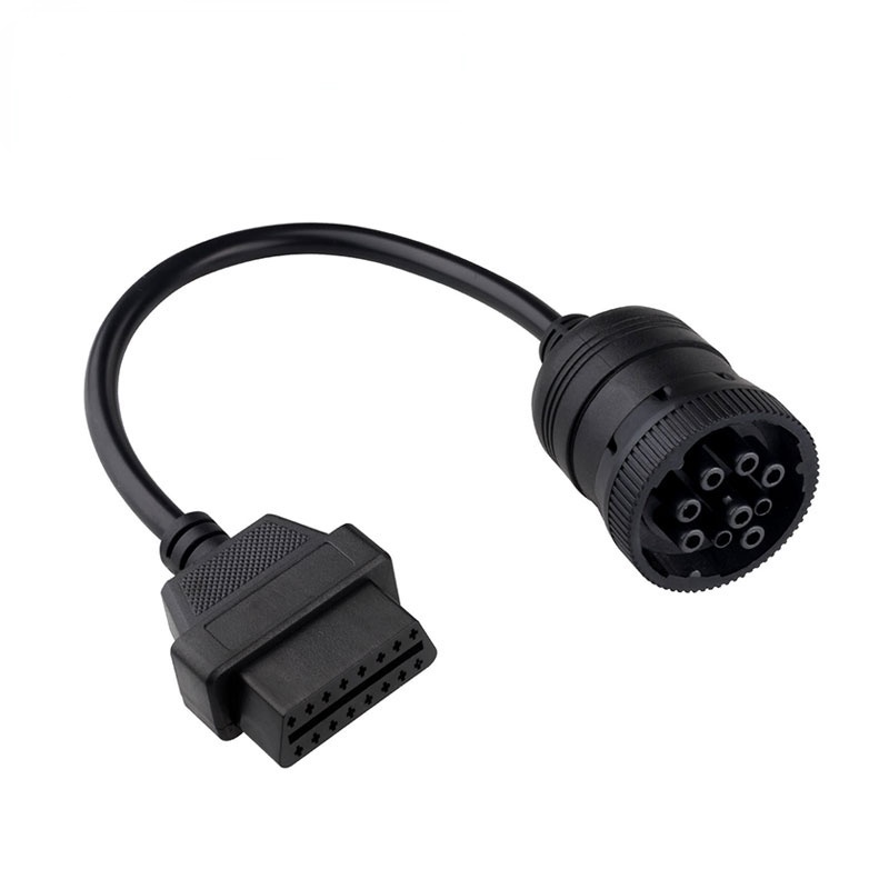 Deutsch J1939 9pin ถึง 16pin สายรถบรรทุก J1939 9 pin to OBDII/OBD2 16 PIN หญิง diagnosctic เครื่องมื