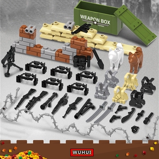 Wuhui Lego SWAT กองทัพทหาร WW2 ชุดของเล่นตัวต่อเลโก้ ของเล่นตัวต่อ WW2 อุปกรณ์เสริมของเล่น M