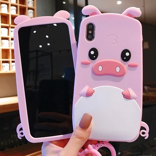 หมูน่ารักน่ารัก Xiaomi Mi 11 11lite 10T Pro 10+ 10 Poco M3 Redmi 9T 9A 9 8 8A Note8 Note10 Pro 5G เคสโทรศัพท์มือถือ Cartoon Soft TPU Case เคสป้องกัน