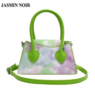 Jasmin NOIR กระเป๋าถือ กระเป๋าสะพายไหล่ ลายหนังจระเข้ เรียบง่าย สําหรับผู้หญิง