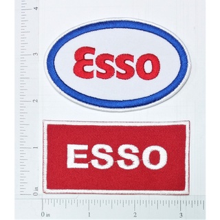 ESSO LOGO Benz Ducati BMW spaco motor racing sport โลโก้ออดี้ โลโก้ ตัวรีดติดเสื้อ เย็บติดเสื้อ อุปกรณ์ตกแต่งเสื