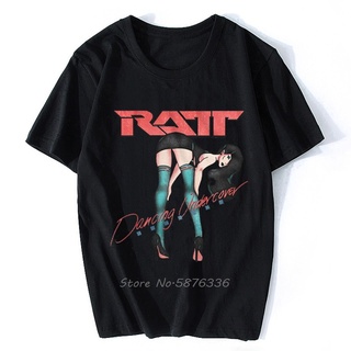 เสื้อยืดผ้าฝ้ายพิมพ์ลายแฟชั่น เสื้อยืด ผ้าฝ้าย พิมพ์ลาย Ratt Dancing Undercover Heavy Metal Music สไตล์คลาสสิก สําหรับผู