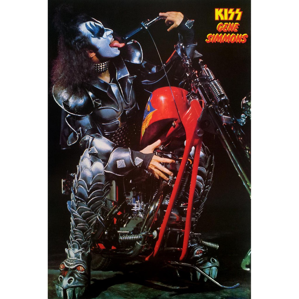 โปสเตอร์ รูปถ่าย วง ดนตรี เฮฟวีเมทัล KISS (1973-Now) Gene Simmons POSTER 24”x35” Inch Heavy Metal Ha