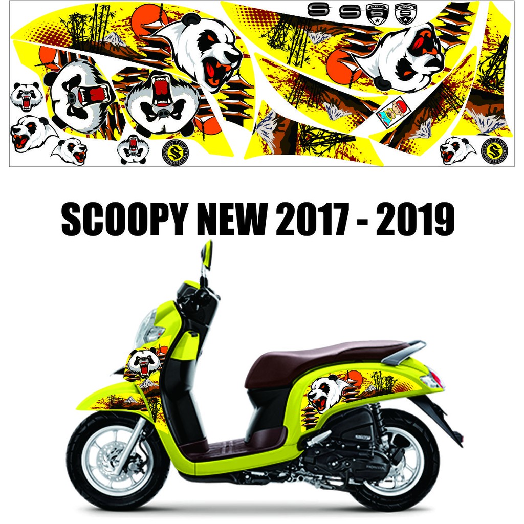 SCOOPY MOTIF ใหม่ 2017-2019 VARIATION OF SCOOPI MOTIF STRIPING ใหม่ SCOOPY สีเหลือง