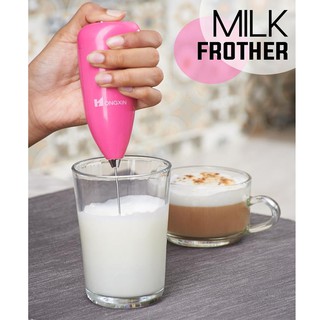 เครื่องตีฟองนม ตีไข่ สีชมพู Milk-frother,