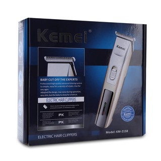 KEMEI KM-2158 แบตตาเลี่ยน ปัตตาเลี่ยนตัดผมไฟฟ้าไร้สายพร้อมที่รองหวี 4 ชิ้น ตัดแต่งทรงผม