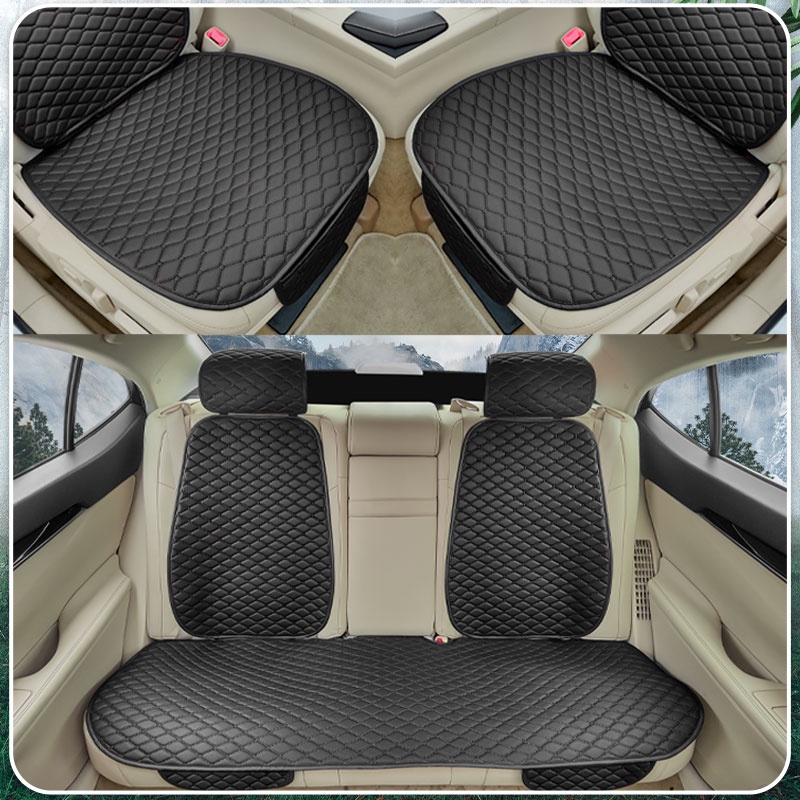 PVC Leather Car Seat Cover Anti Slip Seat Cushion Easy to Clean Split ...