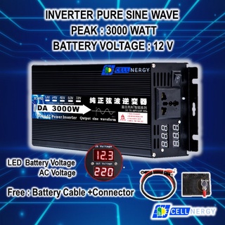 Inverter 3000 w pure sine wave 12v อินเวอร์เตอร์เพียวซายเวฟ 3000w DA inverter