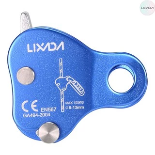 Original Lixada ปีนเขาป้องกัน Ascender 220LB ปีนเขา Belay อุปกรณ์เชือก Grip ปีนเขากลางแจ้ง Rigging 8-13 มม.เชือก