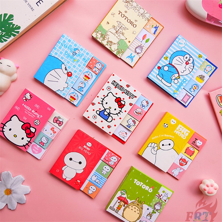 แผ่นการ์ตูนโดราเอมอน Baymax Totoro Kawaii N Times Sticky จํานวน 100 แผ่น 1 แพ็ค กระดาษโน้ตมีกาว สติกเกอร์น่ารัก สําหรับจดบันทึก วางแผน