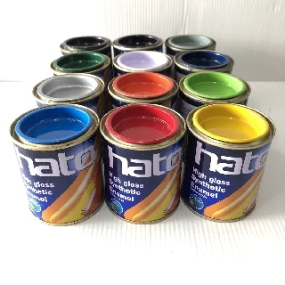🎨สีน้ำมัน เคลือบเงา ทาไม้ ทาเหล็ก ครบทุกสี‼️ขนาดจิ๋ว (0.05ลิตร) สูตรแห้งช้า ทนทาน เงางาม Hato สีทาไม้ สีทาเหล็ก ทาปูน