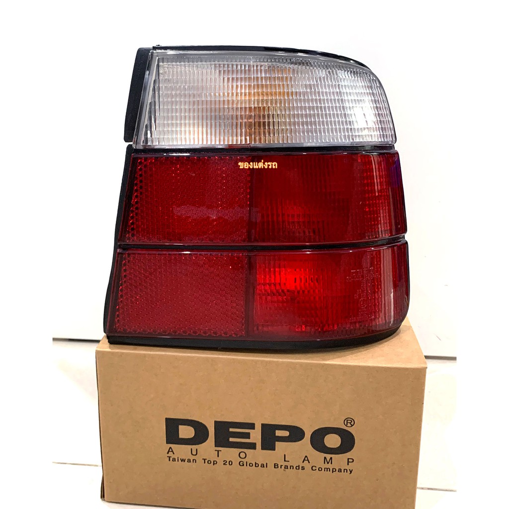 DEPO ไฟท้าย BMW E34 ขาวแดง มีขั้วไฟ