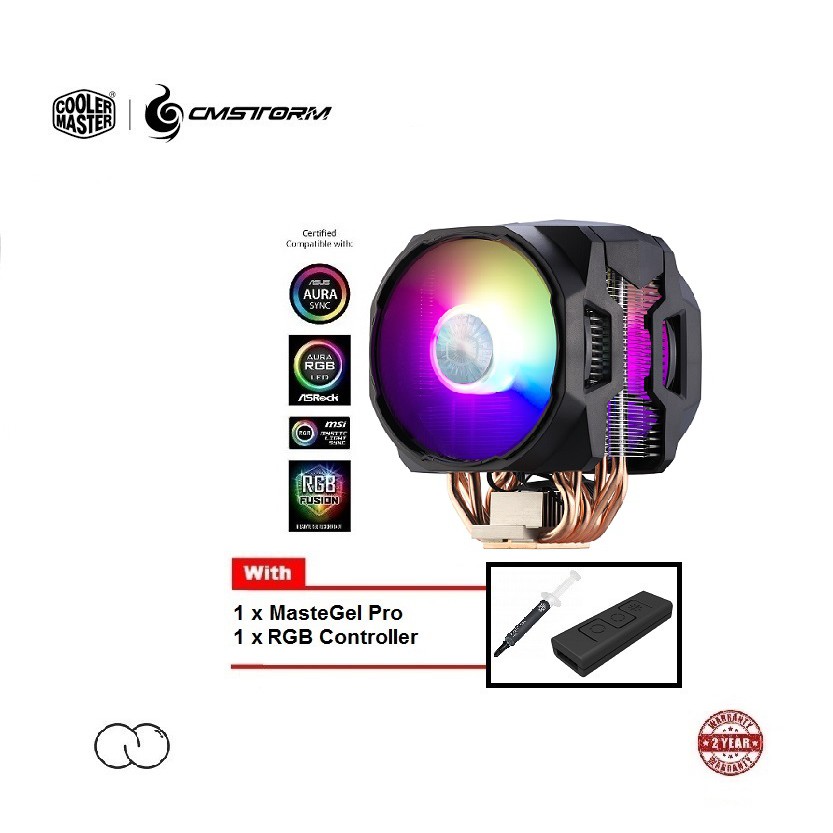 Cooler Master MasterAir MA610P พัดลมระบายความร้อน CPU / ตัวควบคุม ARGB / ซ็อกเก็ต INTEL LGA 1200 / พ