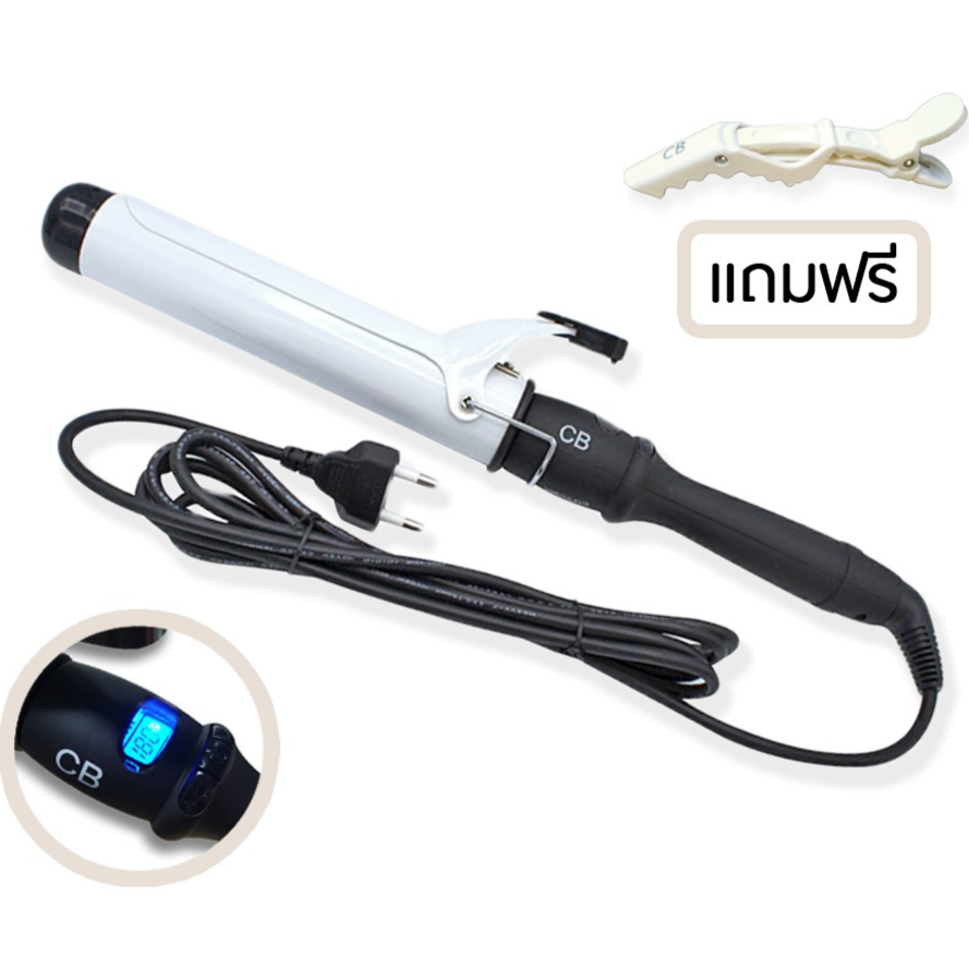 เครื่องม้วนผม Professional Hair แกนกลม รุ่นจอใหญ่ ขนาด 25 28 32 38 Curler CB Jumbo ลอนมาม่า ที่ม้วนผ