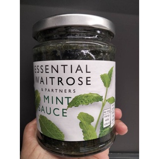 Essential Waitrose  Mint Sauce ซอสมิ้นท์ สาหรับ เนื้อแกะ เวทโทรส 275 กรัม ราคาพิเศษ