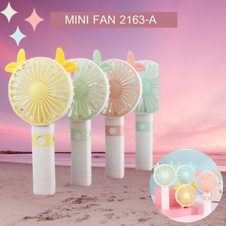 พัดลมพกพารุ่น2163 เสียบชาร์จUSB พัดลมมือถือ พัดลม usb mini fan พัดลมพับได้ พัดลมตั้งโต๊ะ