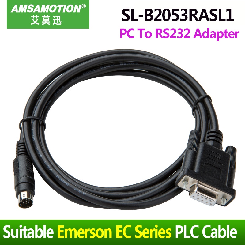 SZ SL-B2053RASL1 เหมาะสําหรับ Emerson EC Series สายการเขียนโปรแกรม PLC EC10 EC20 EC10A PC ถึง RS232 