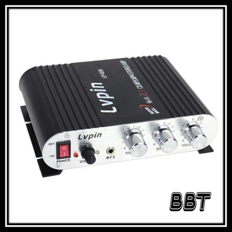 BBT Lvpin lp-838 2.1 CH มีช่องต่อซับเบสแยก ตัวเครื่องสีบรอนส์ แถมอะแด็ปเตอร์ Free adapter 12V2A LVPI