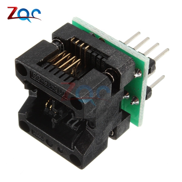 Soic8 SOP8 ถึง DIP8 EZ ซ็อกเก็ตแปลงโมดูลโปรแกรมเมอร์เอาท์พุตอะแดปเตอร์พร้อมตัวเชื่อมต่อ 150mil SOIC 8 SOP 8 ถึง DIP