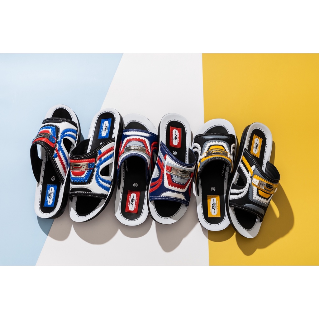 รองเท้าแตะ Footniks PU รุ่น 33-407 ลำลองผู้ชาย แบบสวม ฟรี มีกล่องแถม (ส่งไว-เก็บปลายทาง)