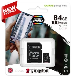 Kingston microSD Card 64GB Canvas Select Plus Class 10 UHS-I 100MB/s (SDCS2/64GB) ประกัน Lifetime