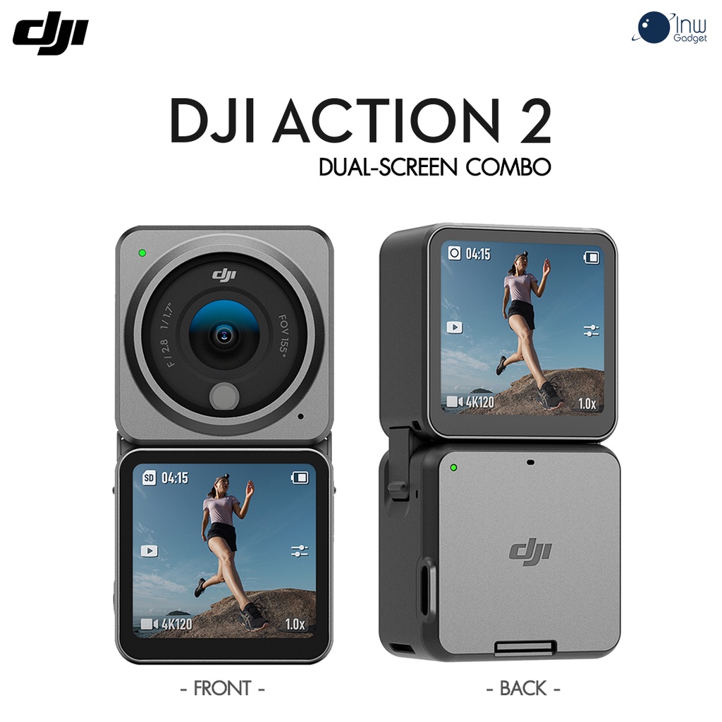 ดีเจไอ DJI Action 2 Dual-Screen Combo กล้องแอคชั่นแคม