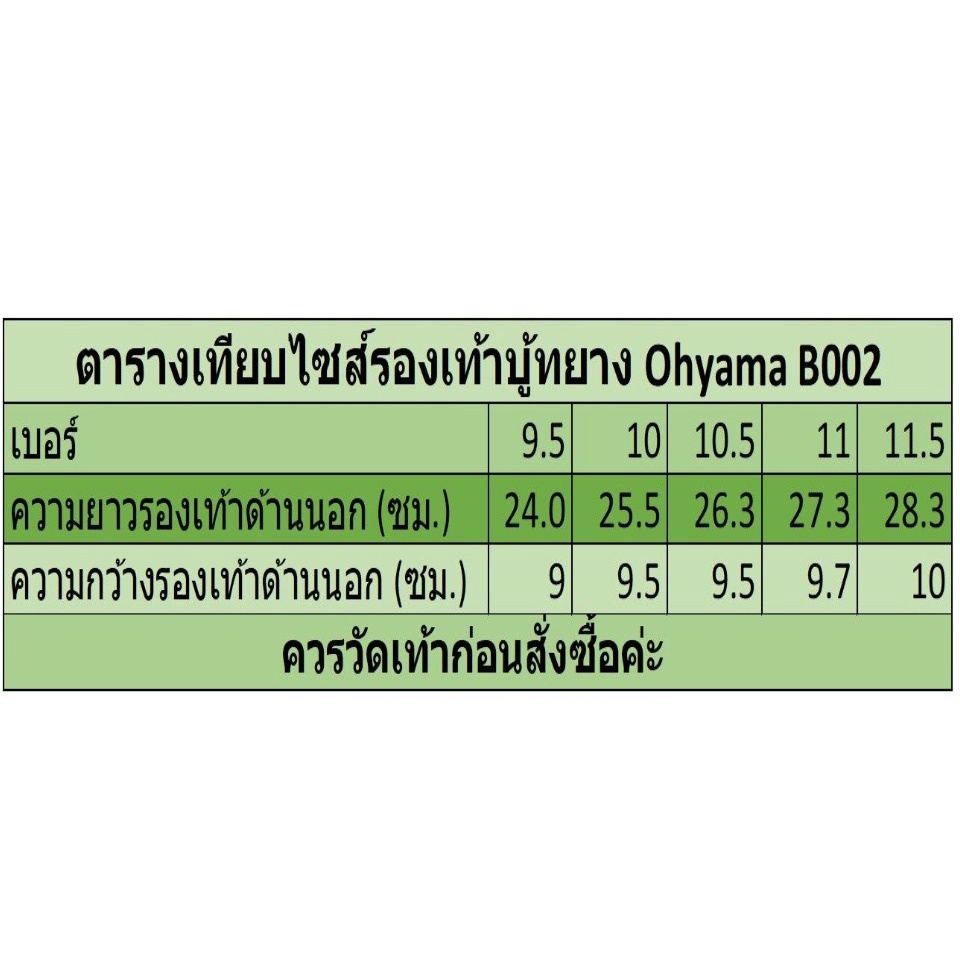 C M V รองเท้าบู้ทยาง รองเท้าบุ้ทกันน้ำ รองเท้าบู้ททำสวน Ohyama B002 ...