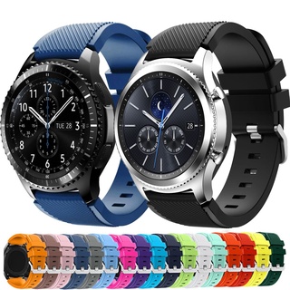 สายนาฬิกาข้อมือซิลิโคน 22 มม. สําหรับ Samsung Galaxy Watch 46 มม. Gear S3 Huawei GT 2 2E