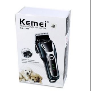 KEMEI KM-1991 ปัตตาเลี่ยนสุนัขไร้สาย พร้อมอุปกรณ์ตัดแต่งเล็บ ชุดใหญ๋เหมาะสำหรับช่าง (บอกเปอร์เซนแบตเตอรี่)