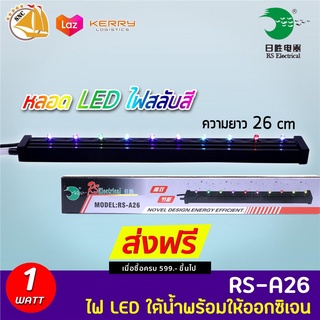 RS-A26 LED light &amp; air stone LED หลอดไฟตู้ปลา พร้อมให้ออกซิเจน สำหรับตู้ขนาด 30-40 ซม.