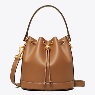 TORY BURCH T Monogram Leather Bucket Bag