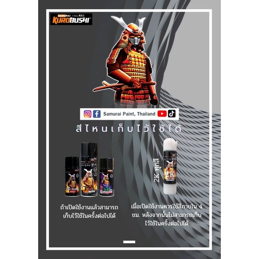 สีซามูไร สีเขียวเข้ม/เขียวเข้มประกาย 1144** super green samurai paint 400ML. ราคา ถูกที่สุด ดีลบีเคเค แกลเลอรีภาพที่ 4