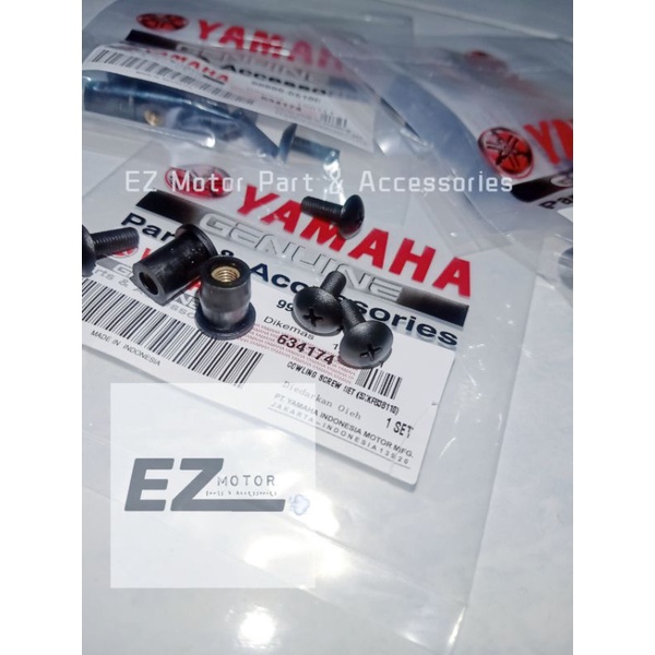 🔩สกรูหมวก Cowling ชุด Yamaha Y125 Y125Z Y125ZR LC135 ใหม่ LC V4 V5 V6 V7 สกรูยางชุดเต็ม