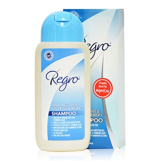 สินค้าราคาพิเศษ ขนาด 100-200 ml Regro Hair Active &amp; Antidandruff Shampoo รีโกร สูตรขจัดรังแค ป้องกันผมร่วงและรังแค