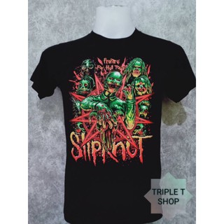 เสื้อยืดคอกลม สกรีนลาย SLIPKNOT (รหัส 43)