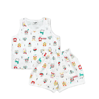 [ติดตามร้านลด 30.-] BABBLE เสื้อกล้ามเด็ก ชุดเสื้อกล้าม+กางเกง อายุ 3 เดือน ถึง 2 ปี คอลเลคชั่น Snow Bear