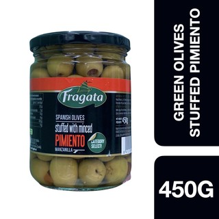 Fragata Spanish Olives Stuffed with Minced Pimiento 450g ++ ฟรากาต้า มะกอกยัดไส้พริกพีเมียนโต 450 กรัม