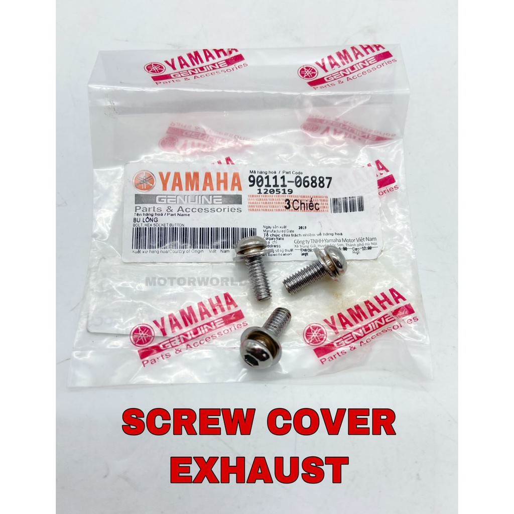 ฝาครอบEXHAUST SCREW YAMAHA SKRU EKZOS Y15ZR AVANIZ SOLARIZ LC135 FZ150 MT15 R15 LC4S LC4S Y16ZR Y15 